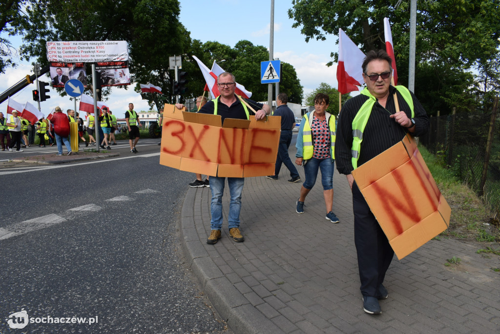 Protest przeciw budowie CPK na DK 92