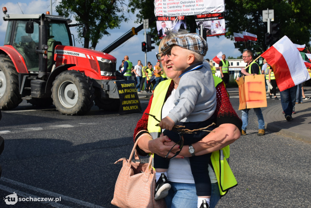 Protest przeciw budowie CPK na DK 92