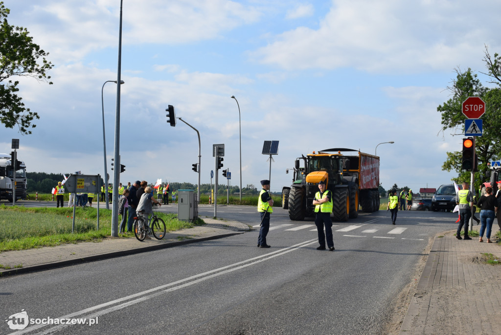 Protest przeciw budowie CPK na DK 92