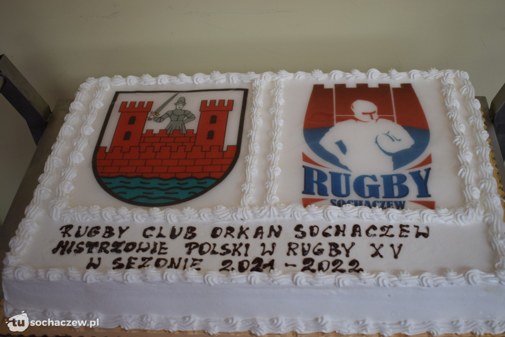 Złoci rugbiści w Kramnicach Miejskich. Spotkanie z władzami Sochaczewa i kibicami