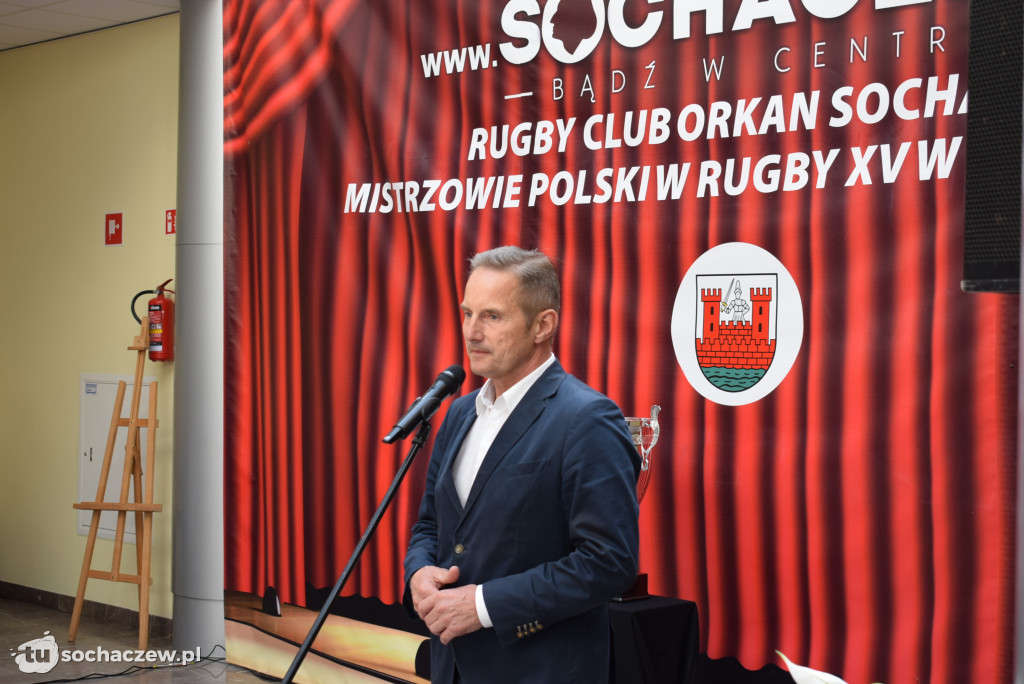 Złoci rugbiści w Kramnicach Miejskich. Spotkanie z władzami Sochaczewa i kibicami