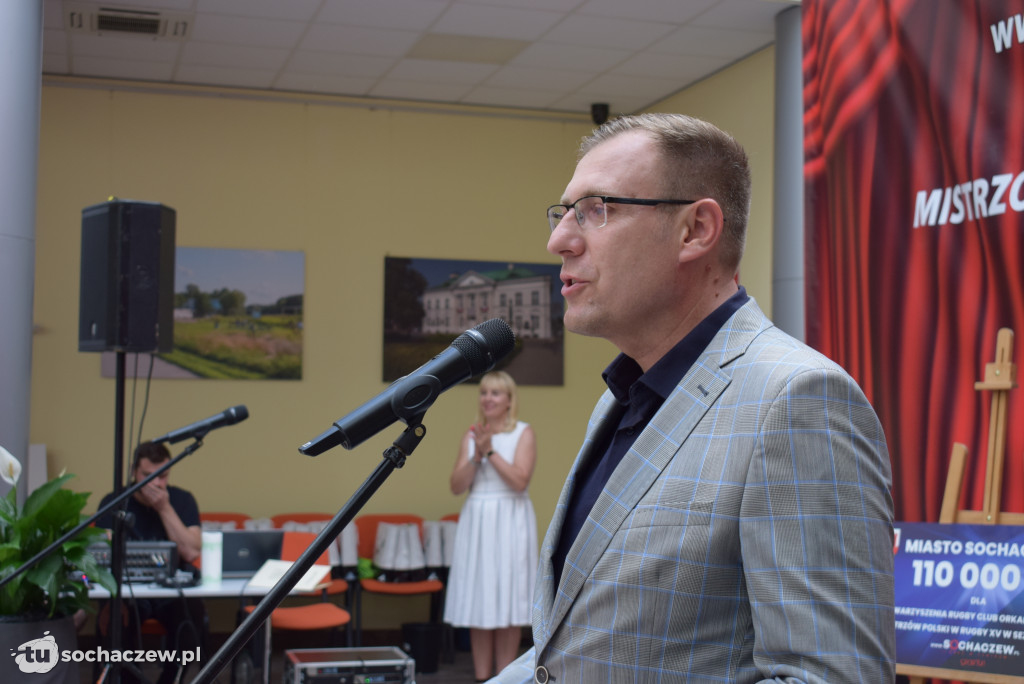 Złoci rugbiści w Kramnicach Miejskich. Spotkanie z władzami Sochaczewa i kibicami