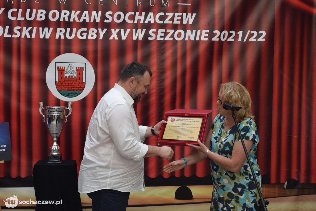 Złoci rugbiści w Kramnicach Miejskich. Spotkanie z władzami Sochaczewa i kibicami