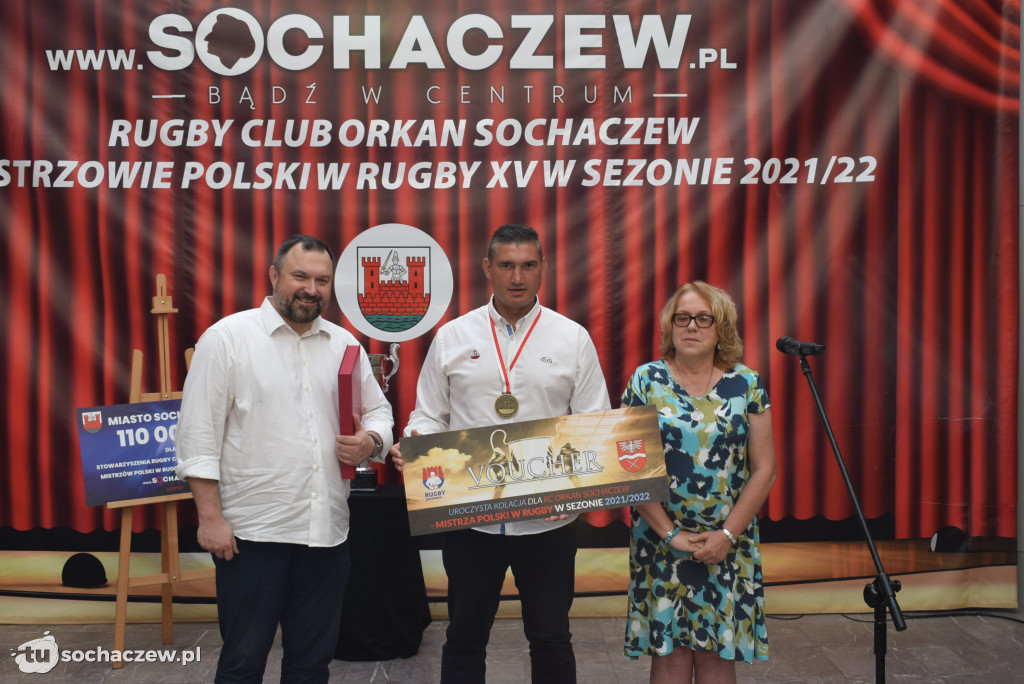 Złoci rugbiści w Kramnicach Miejskich. Spotkanie z władzami Sochaczewa i kibicami