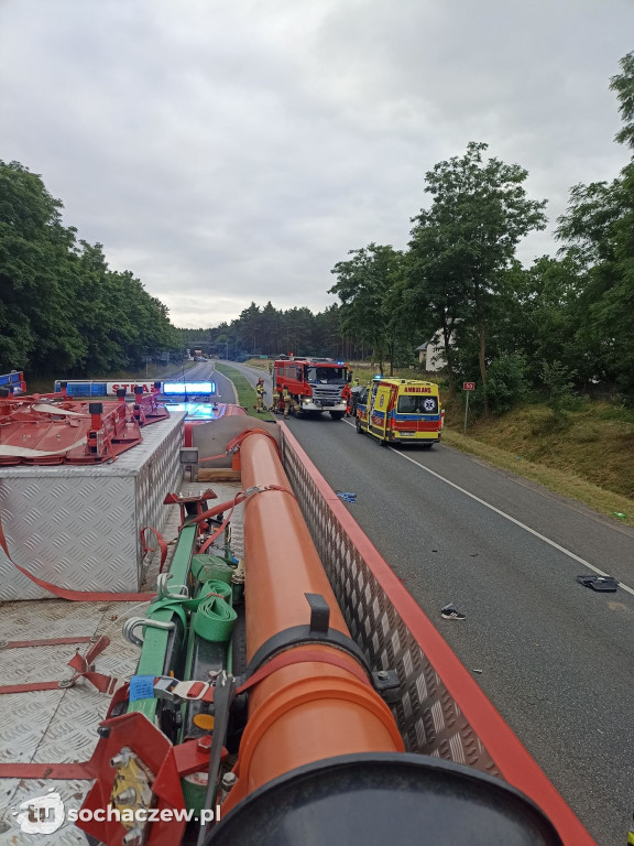 Wypadek na DK 50 w Nowym Kamionie