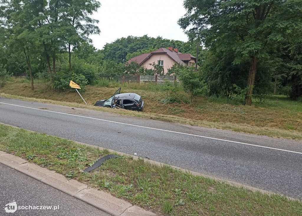 Wypadek na DK 50 w Nowym Kamionie