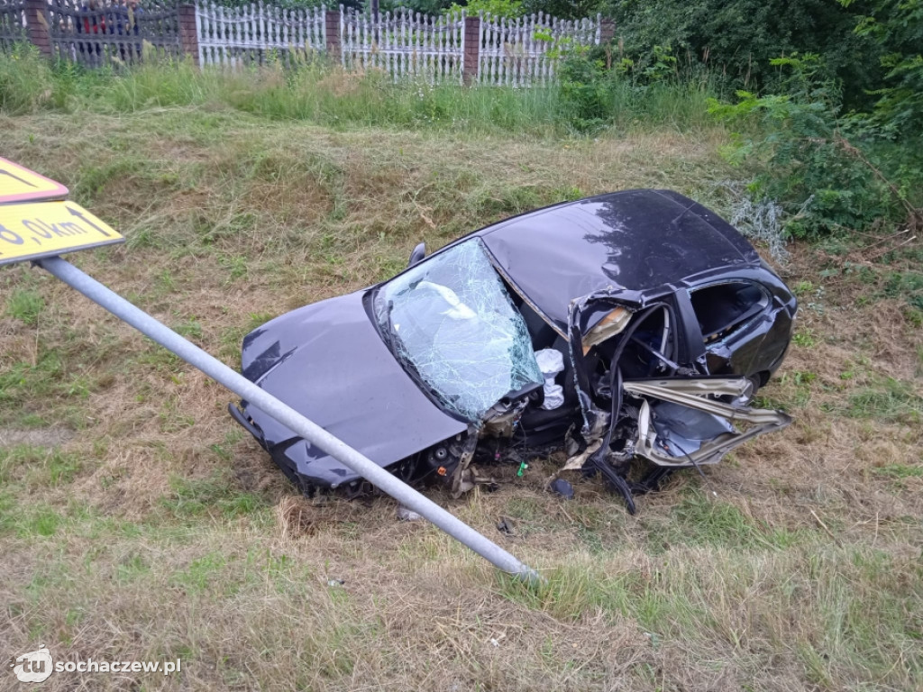 Wypadek na DK 50 w Nowym Kamionie