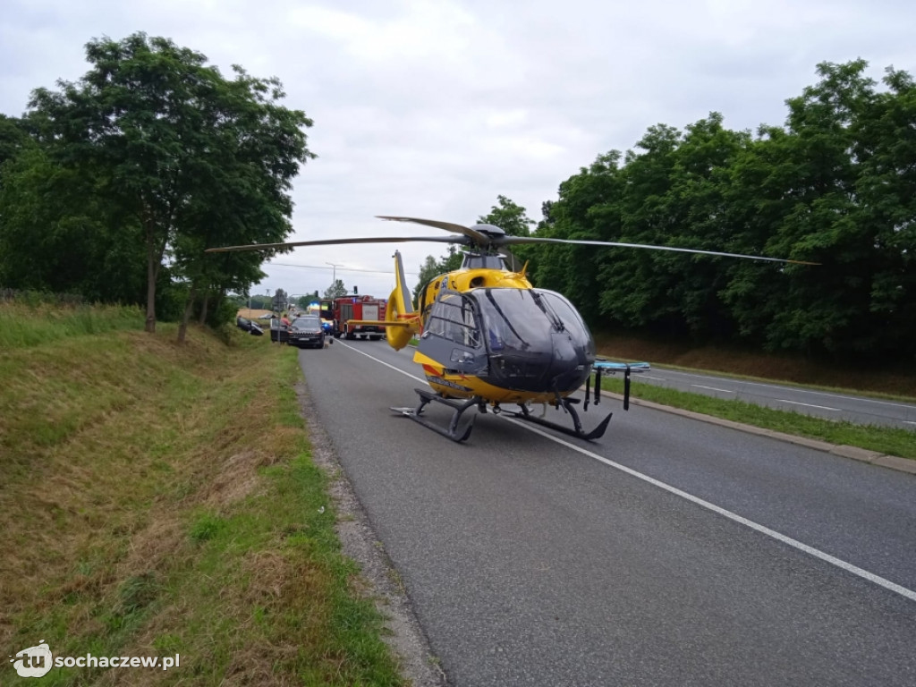 Wypadek na DK 50 w Nowym Kamionie