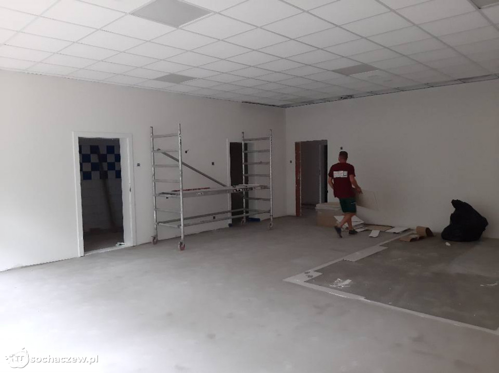 Postępy prac przy budowie przedszkola w Rybnie