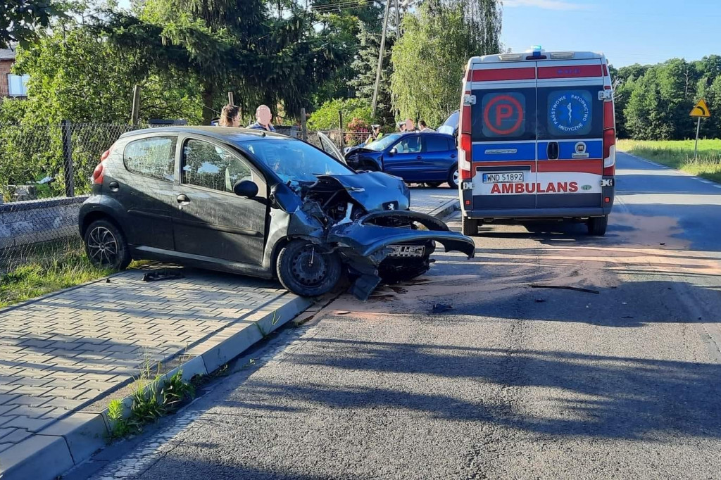 Zderzenie samochodów na Wyszogrodzkiej