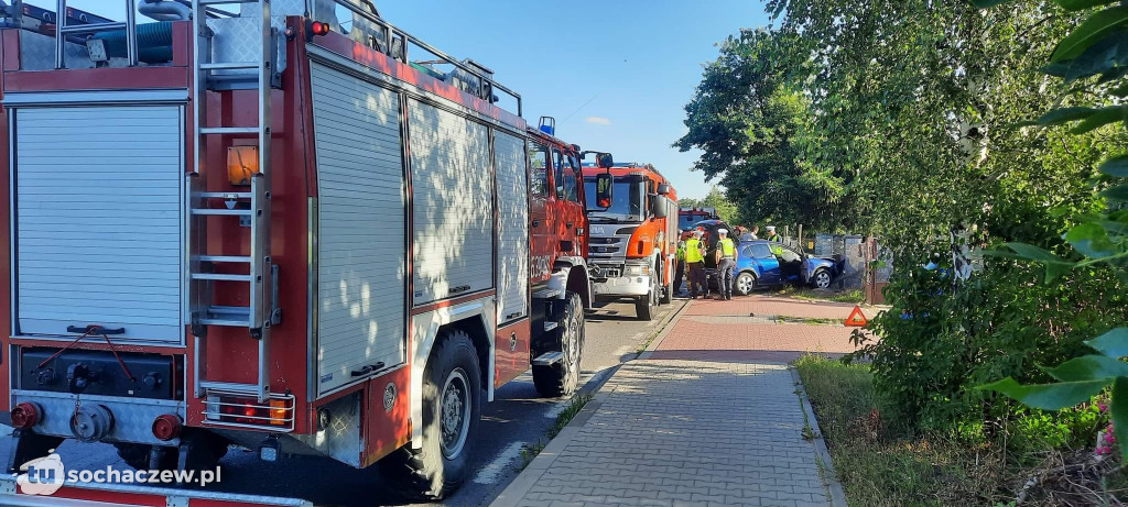 Zderzenie samochodów na Wyszogrodzkiej