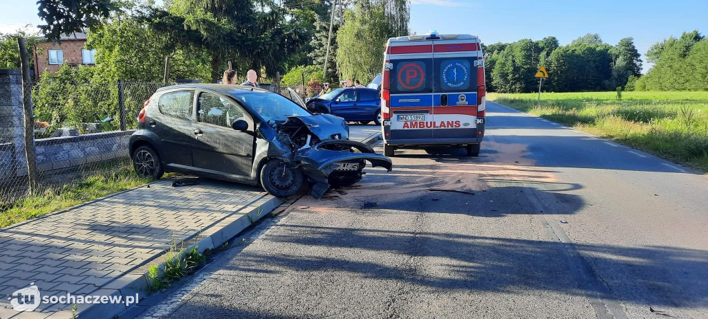 Zderzenie samochodów na Wyszogrodzkiej