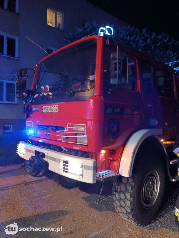 Nocny pożar na Korczka