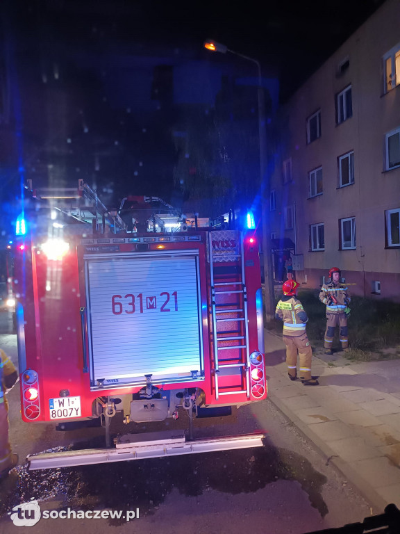 Nocny pożar na Korczka
