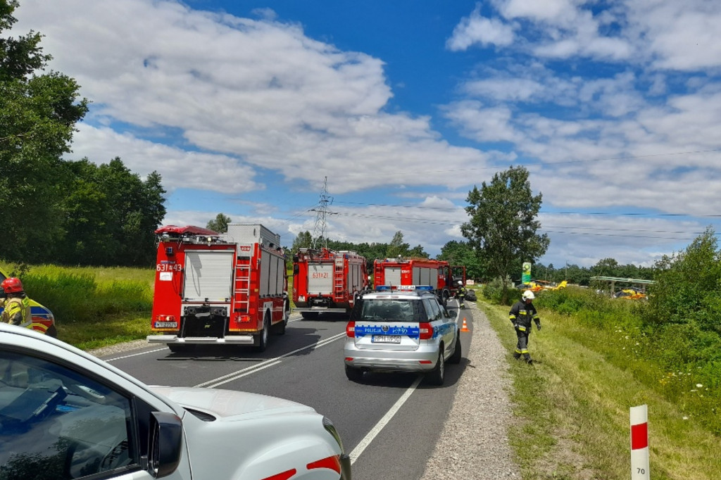 Wypadek w Młodzieszynku
