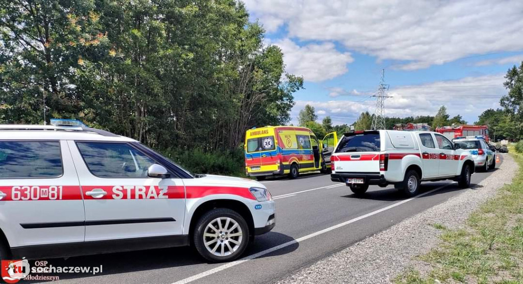Wypadek w Młodzieszynku