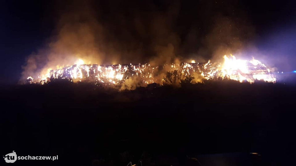 Pożar słomy w Szymanowie