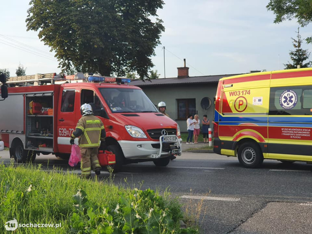 Wypadek w na DK 92 w Paprotni