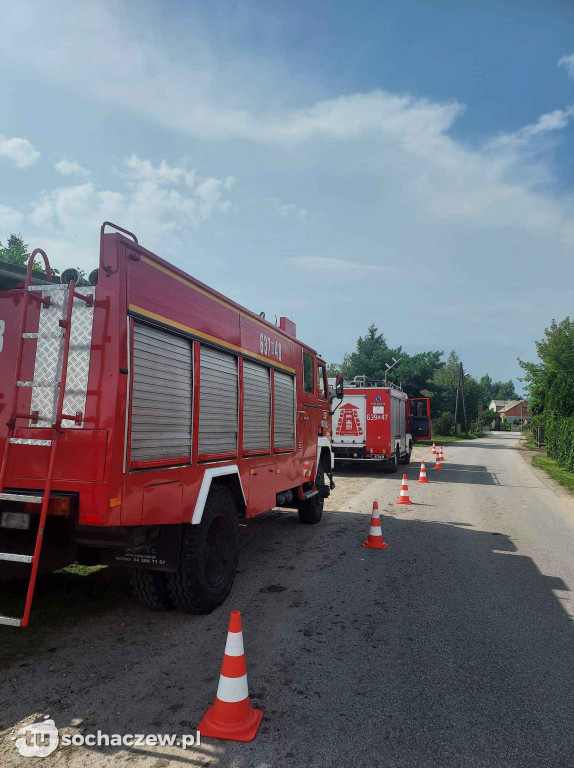 Pożar obory w Mokasie, zwierzęta uratowane