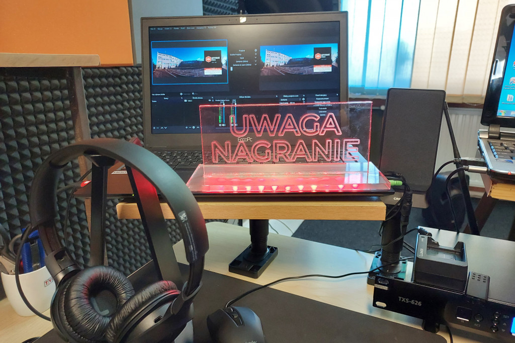 Studio audiowizualne w szkole w Młodzieszynie