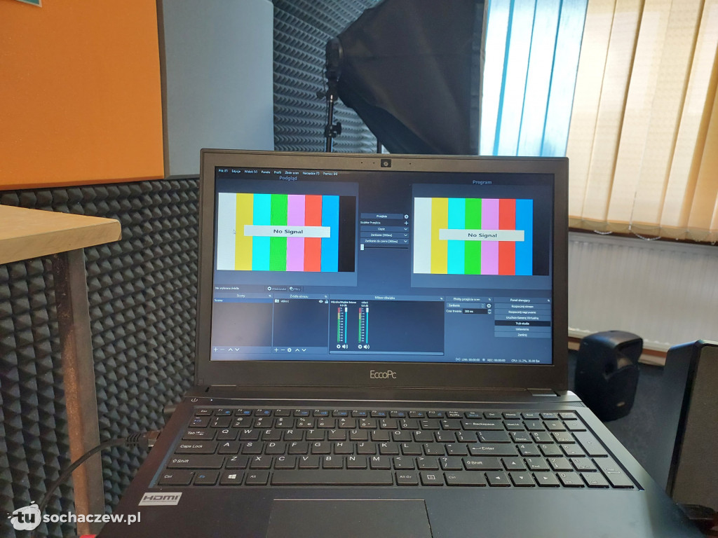 Studio audiowizualne w szkole w Młodzieszynie