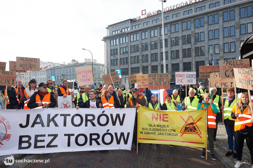 Protest przeciw CPK w Warszawie