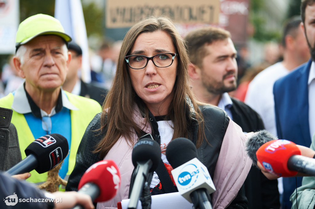 Protest przeciw CPK w Warszawie