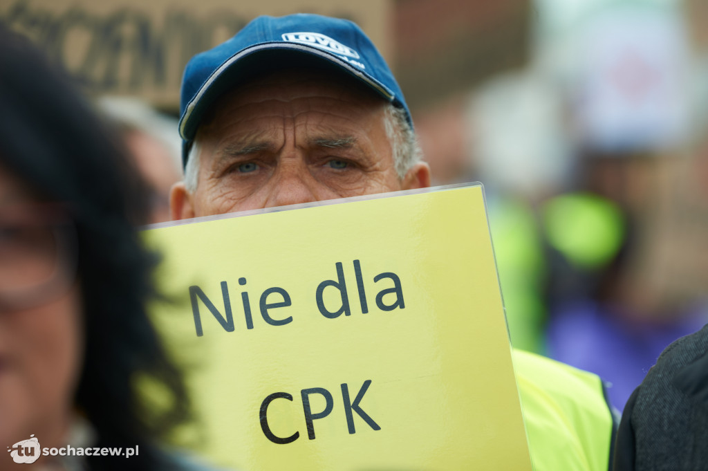 Protest przeciw CPK w Warszawie