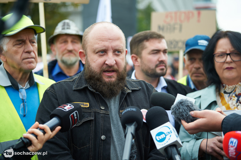 Protest przeciw CPK w Warszawie