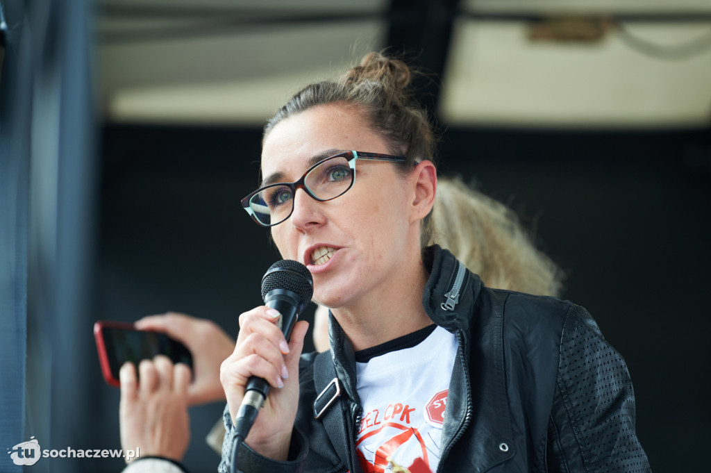 Protest przeciw CPK w Warszawie
