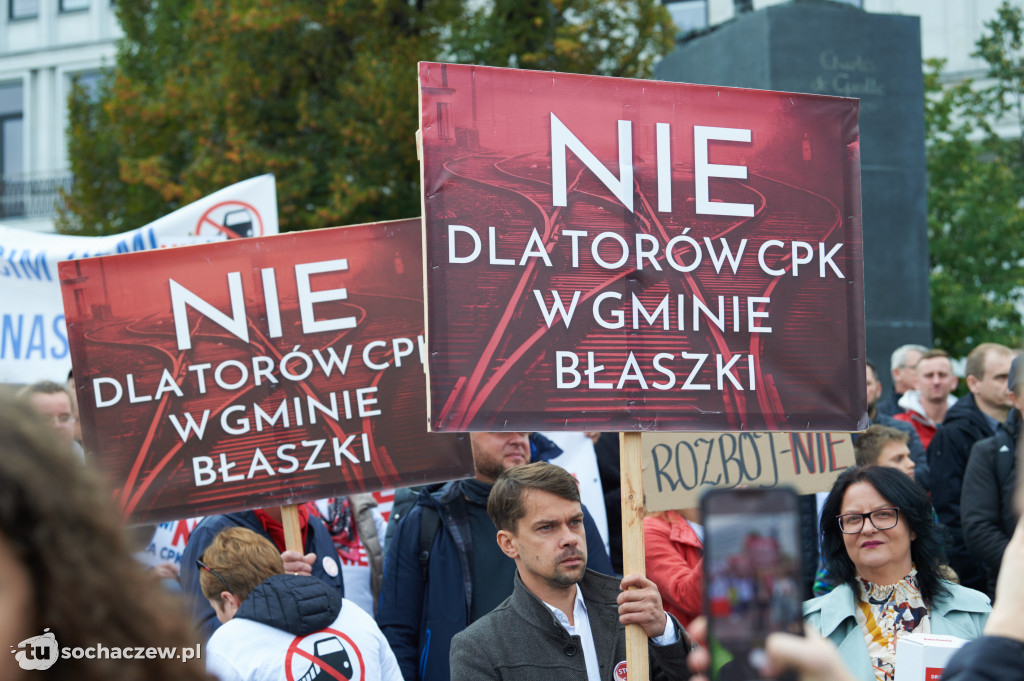 Protest przeciw CPK w Warszawie
