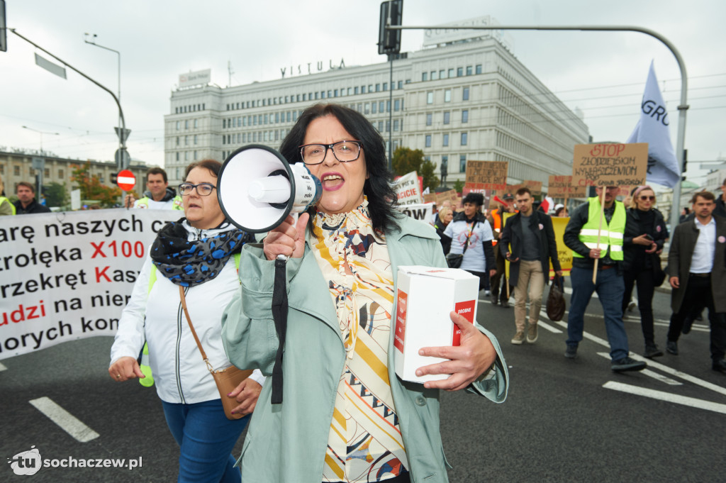Protest przeciw CPK w Warszawie