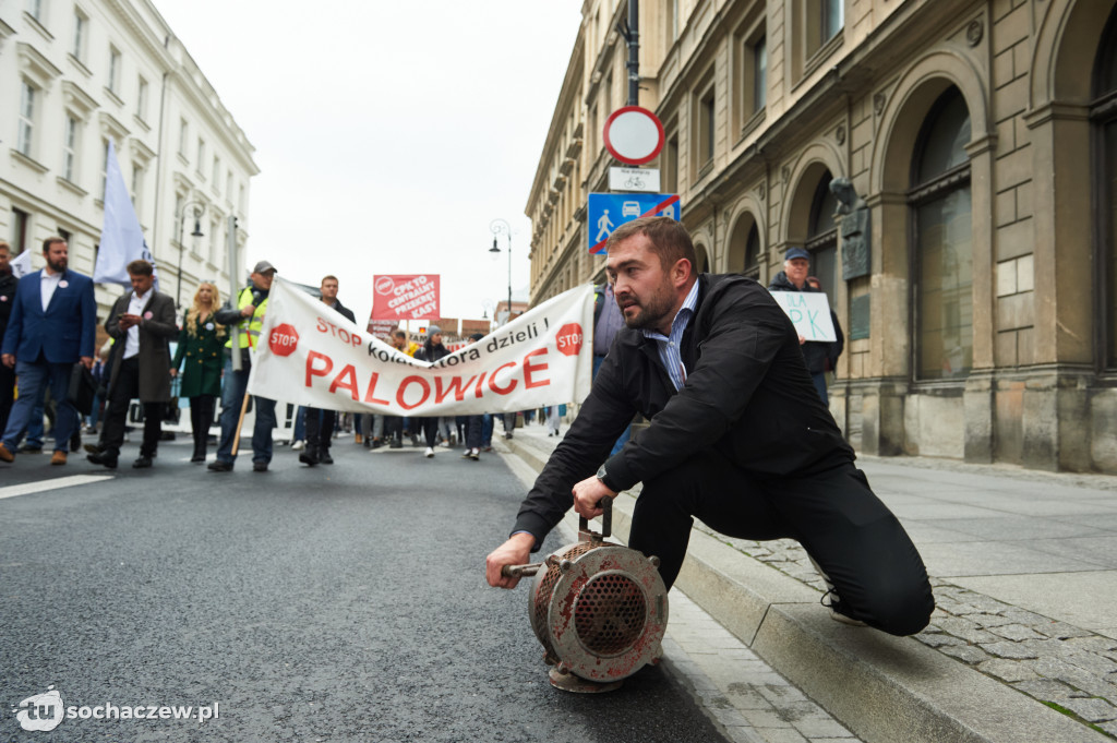 Protest przeciw CPK w Warszawie