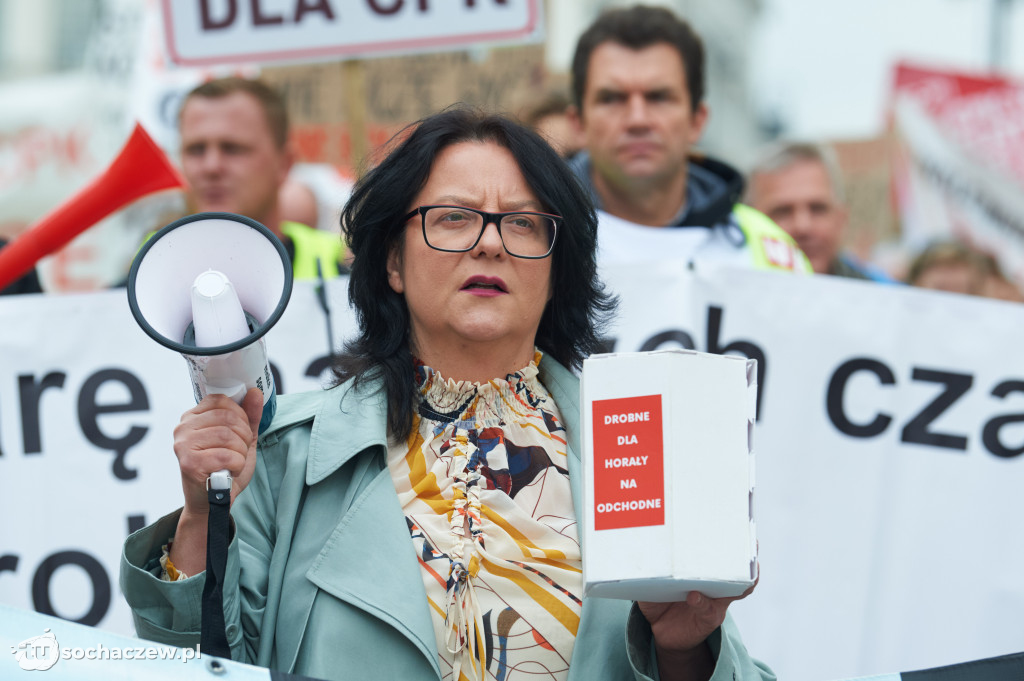 Protest przeciw CPK w Warszawie