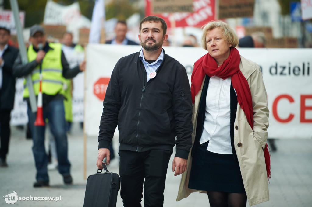 Protest przeciw CPK w Warszawie