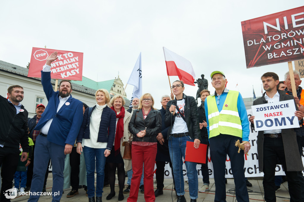 Protest przeciw CPK w Warszawie