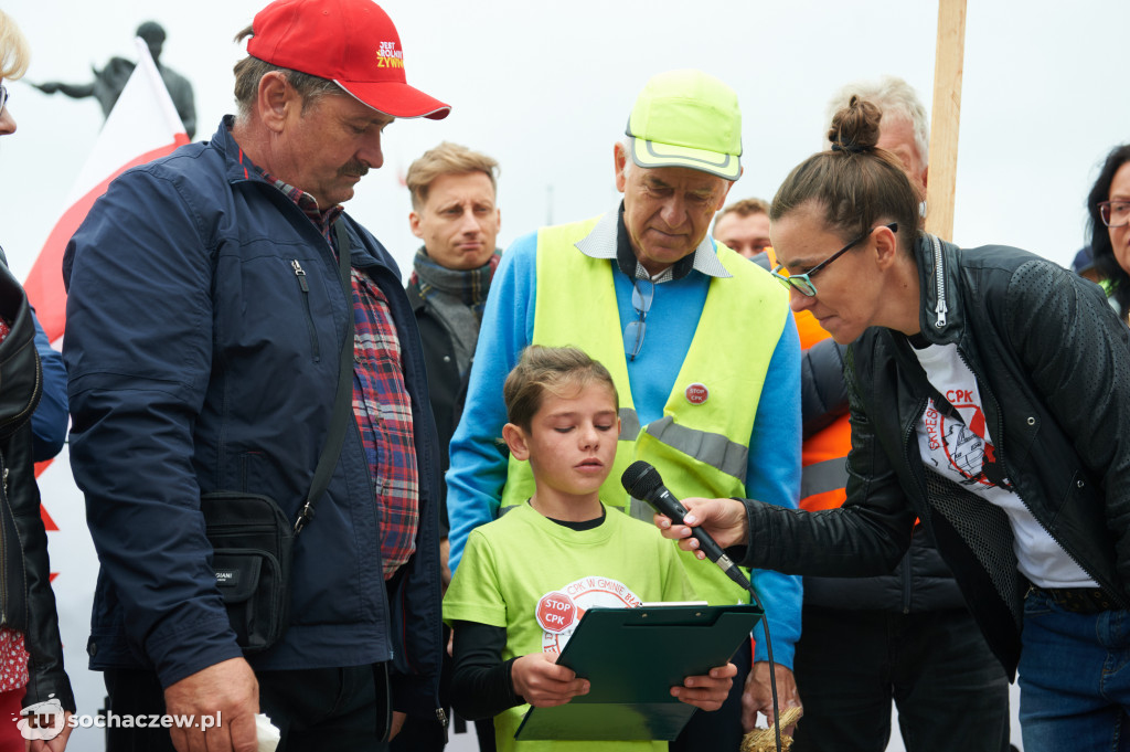 Protest przeciw CPK w Warszawie
