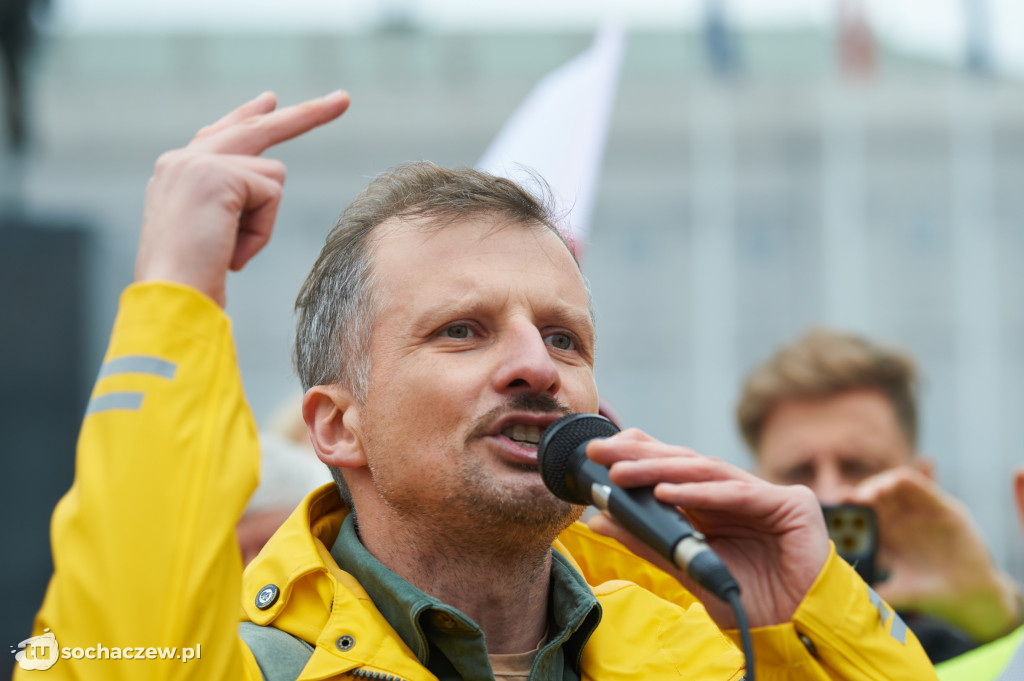 Protest przeciw CPK w Warszawie