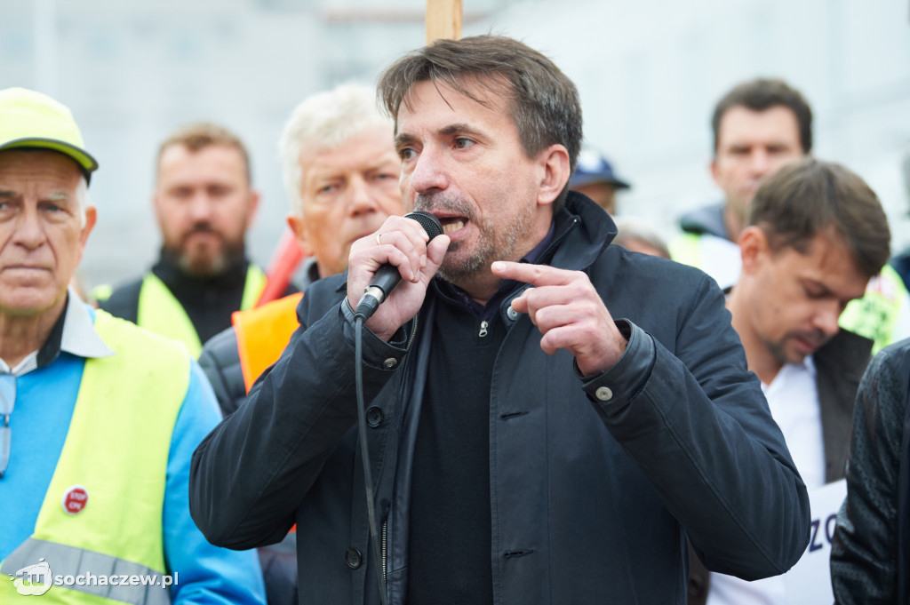 Protest przeciw CPK w Warszawie