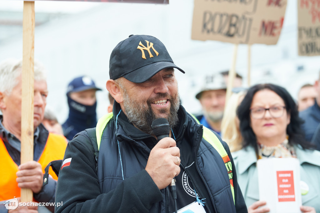 Protest przeciw CPK w Warszawie