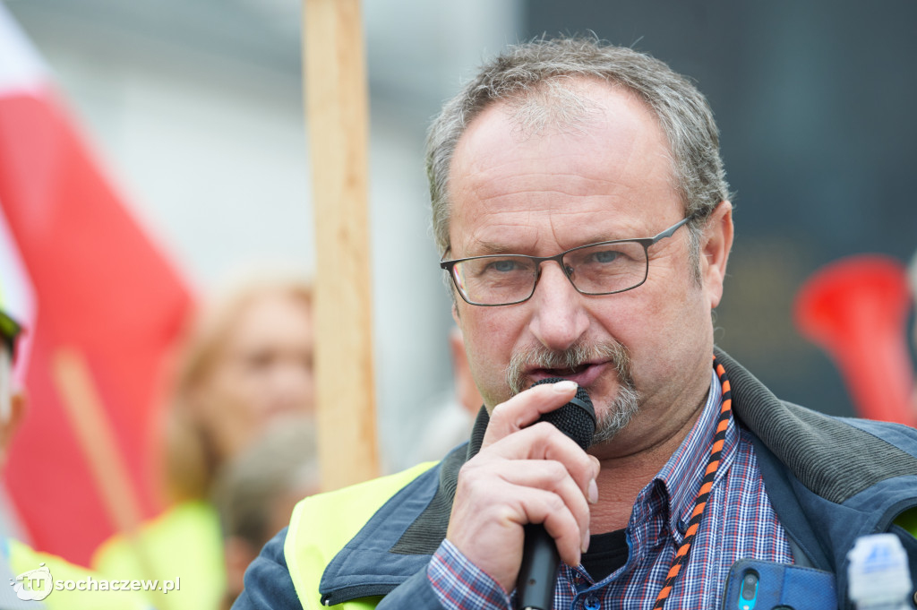 Protest przeciw CPK w Warszawie