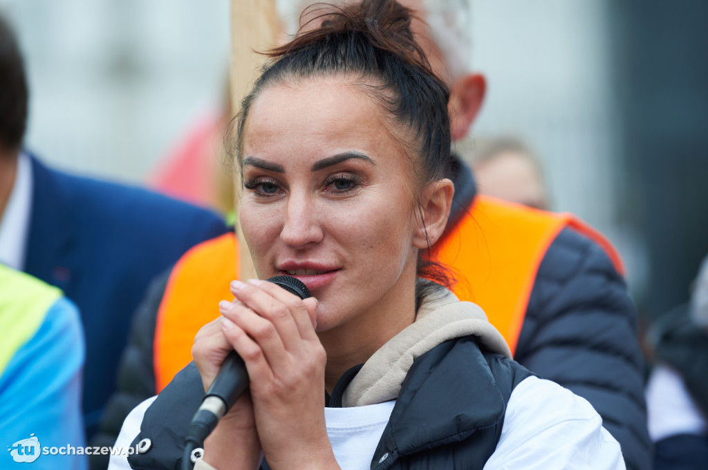 Protest przeciw CPK w Warszawie