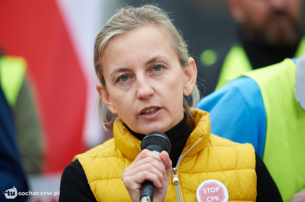 Protest przeciw CPK w Warszawie