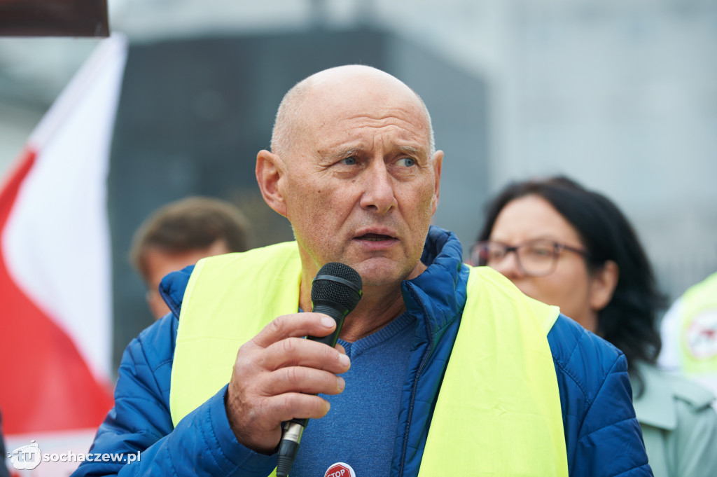 Protest przeciw CPK w Warszawie