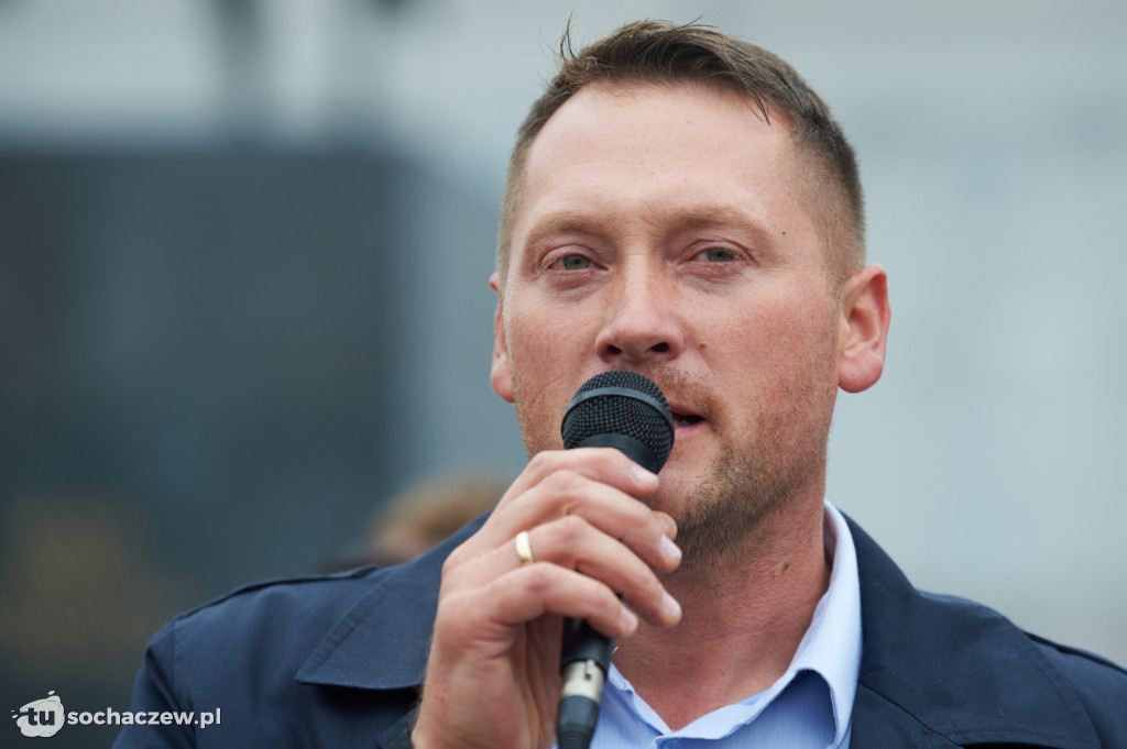 Protest przeciw CPK w Warszawie