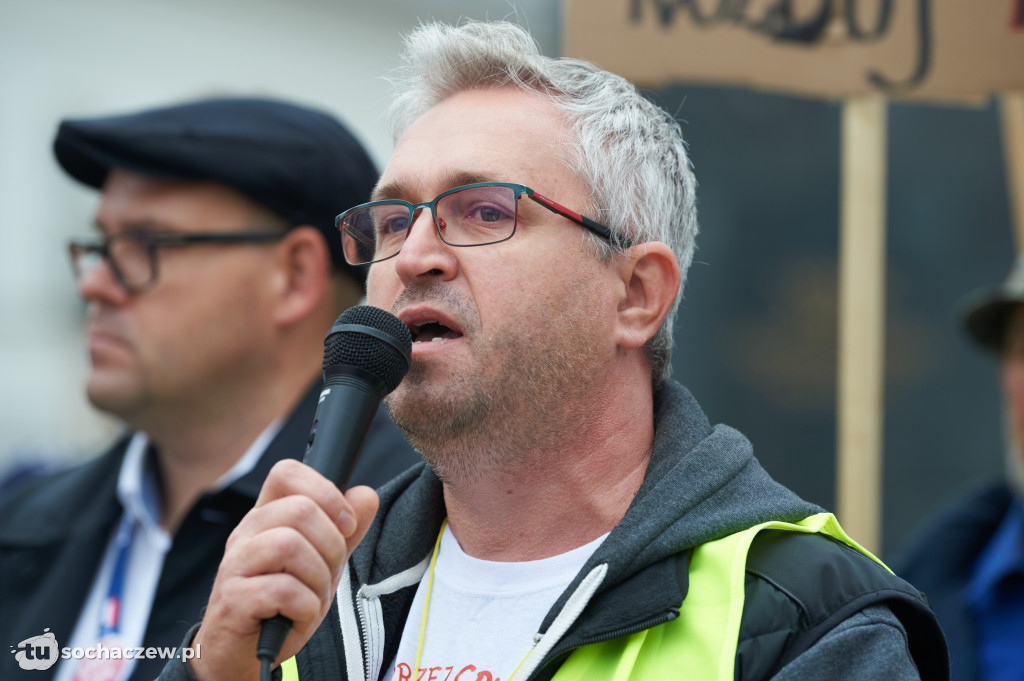 Protest przeciw CPK w Warszawie