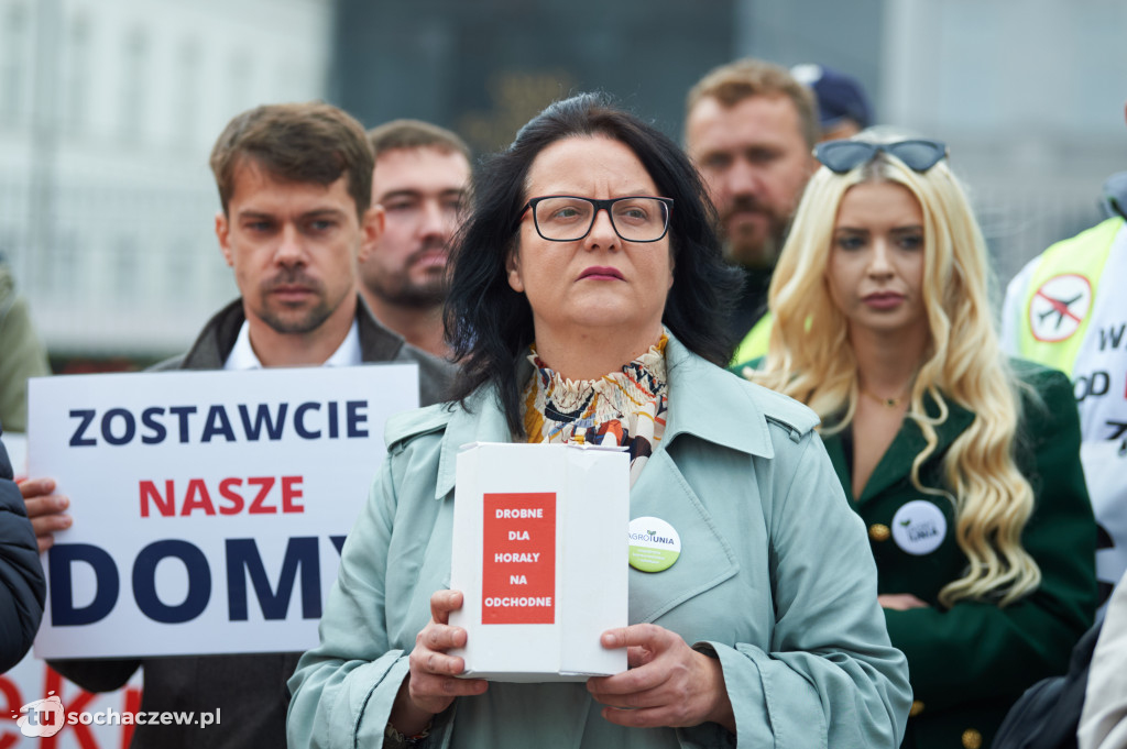 Protest przeciw CPK w Warszawie