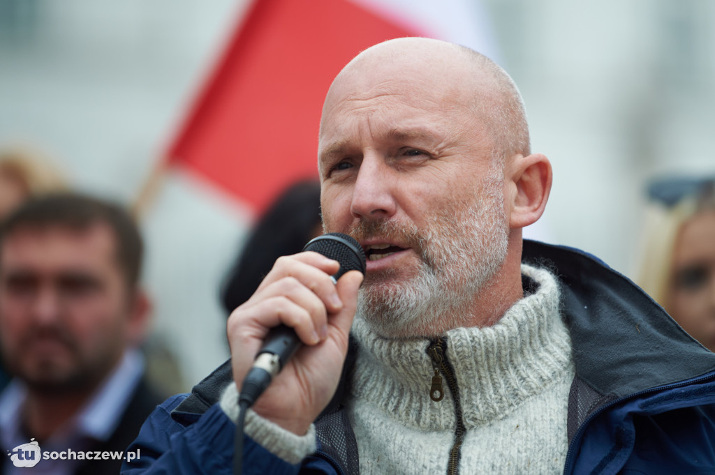 Protest przeciw CPK w Warszawie