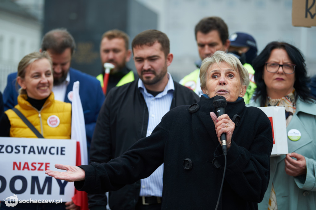 Protest przeciw CPK w Warszawie