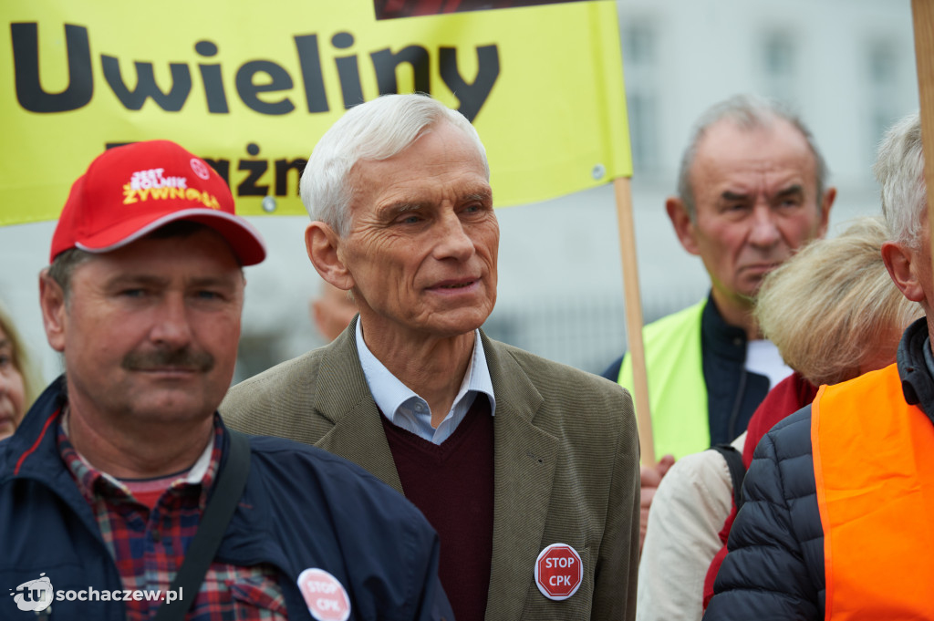 Protest przeciw CPK w Warszawie
